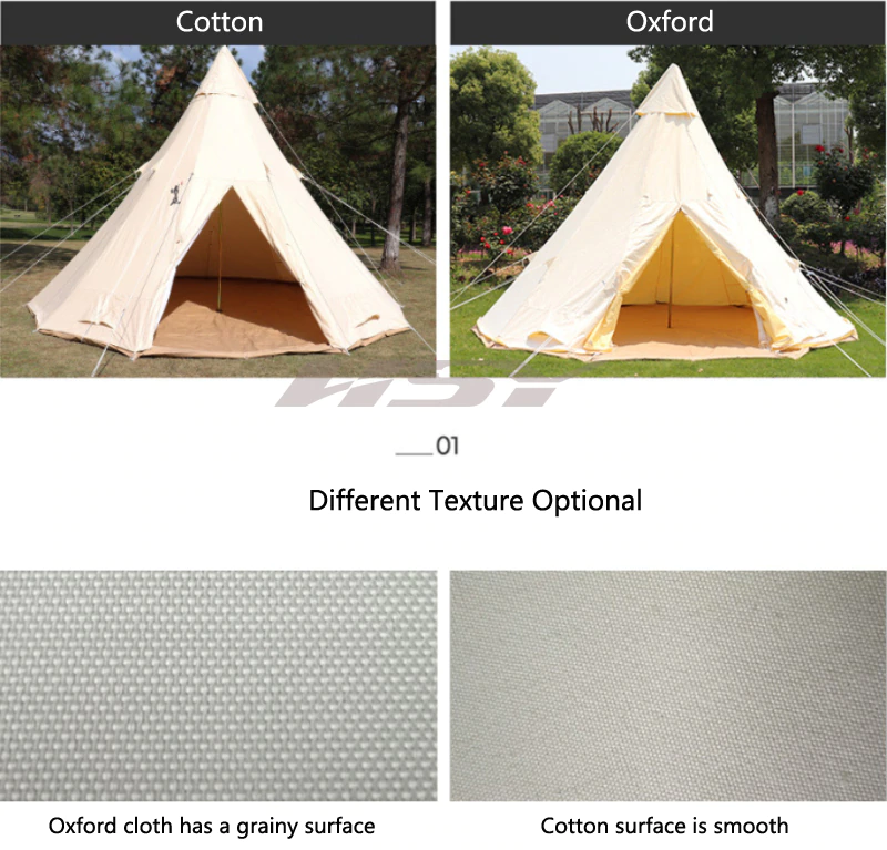 Cheap Goat Tents 5*5*3.5M Cotton Pyramid Tent Indian Family 3 8 People Breathable Waterproof 3000MM Windproof Outdoor Camping Villa Tent Tents 